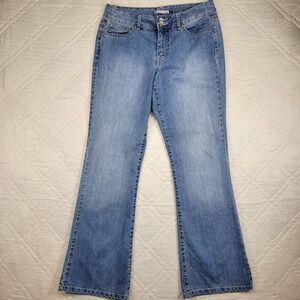 Bandolinoblu Arianna Flare leg button flap blue jeans size 10